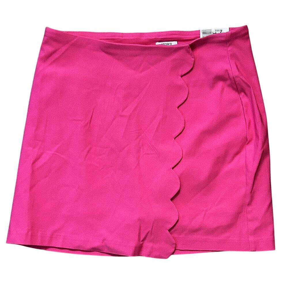 NWT Crown & Ivy Pink Pop Scallop Millennium Skort 4